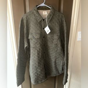 Faherty olive epic quilted fleece jacket - Large